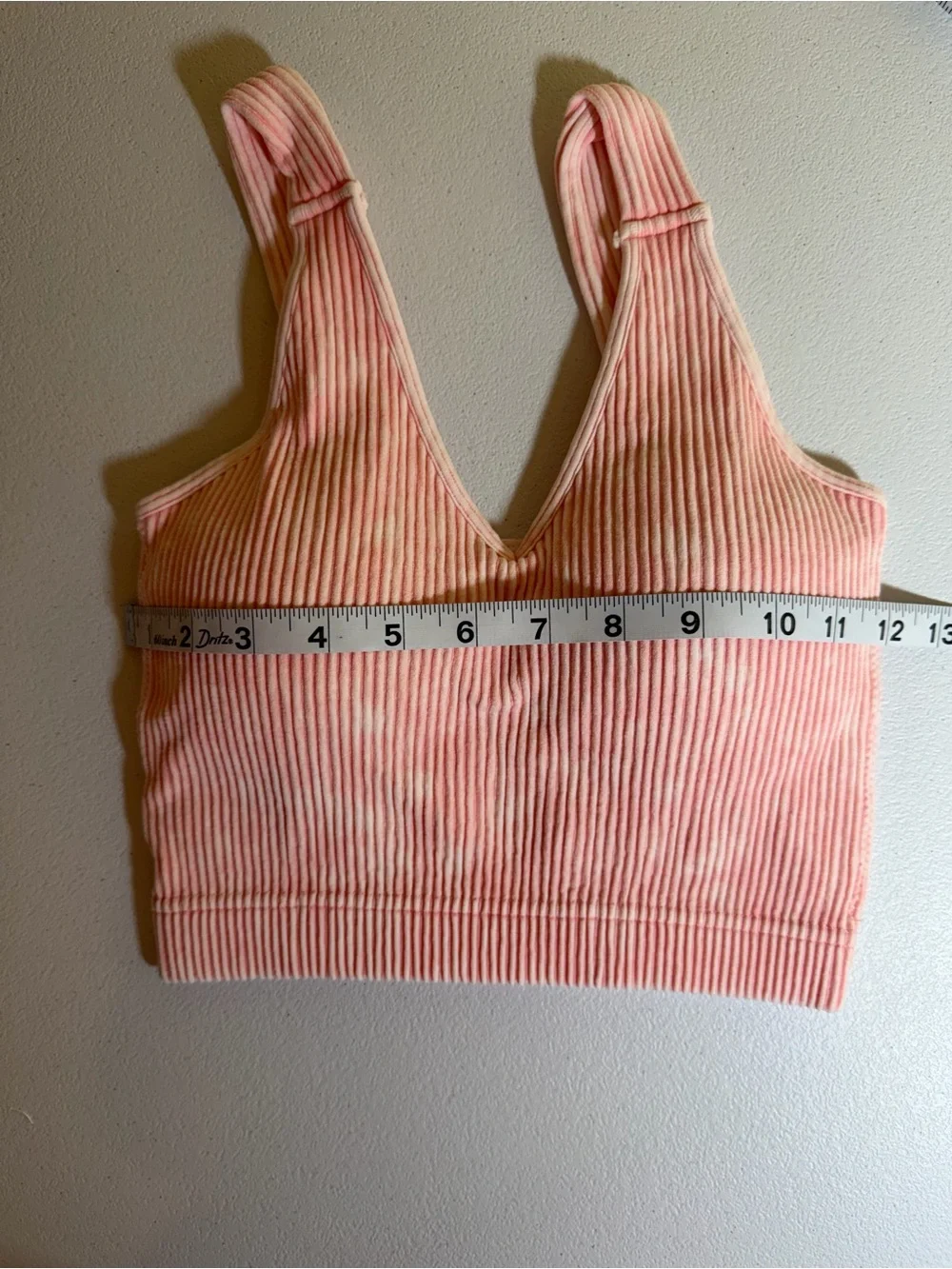 Zenana Outfitters Pink Ribbed V-Neck Sports Brami NWT size Small 🔥🔥